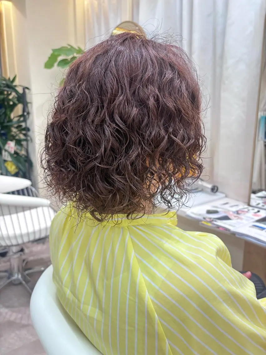 ショート カラー パーマ トリートメント カット パーマ トリートメント stella KOKONEのヘアスタイル