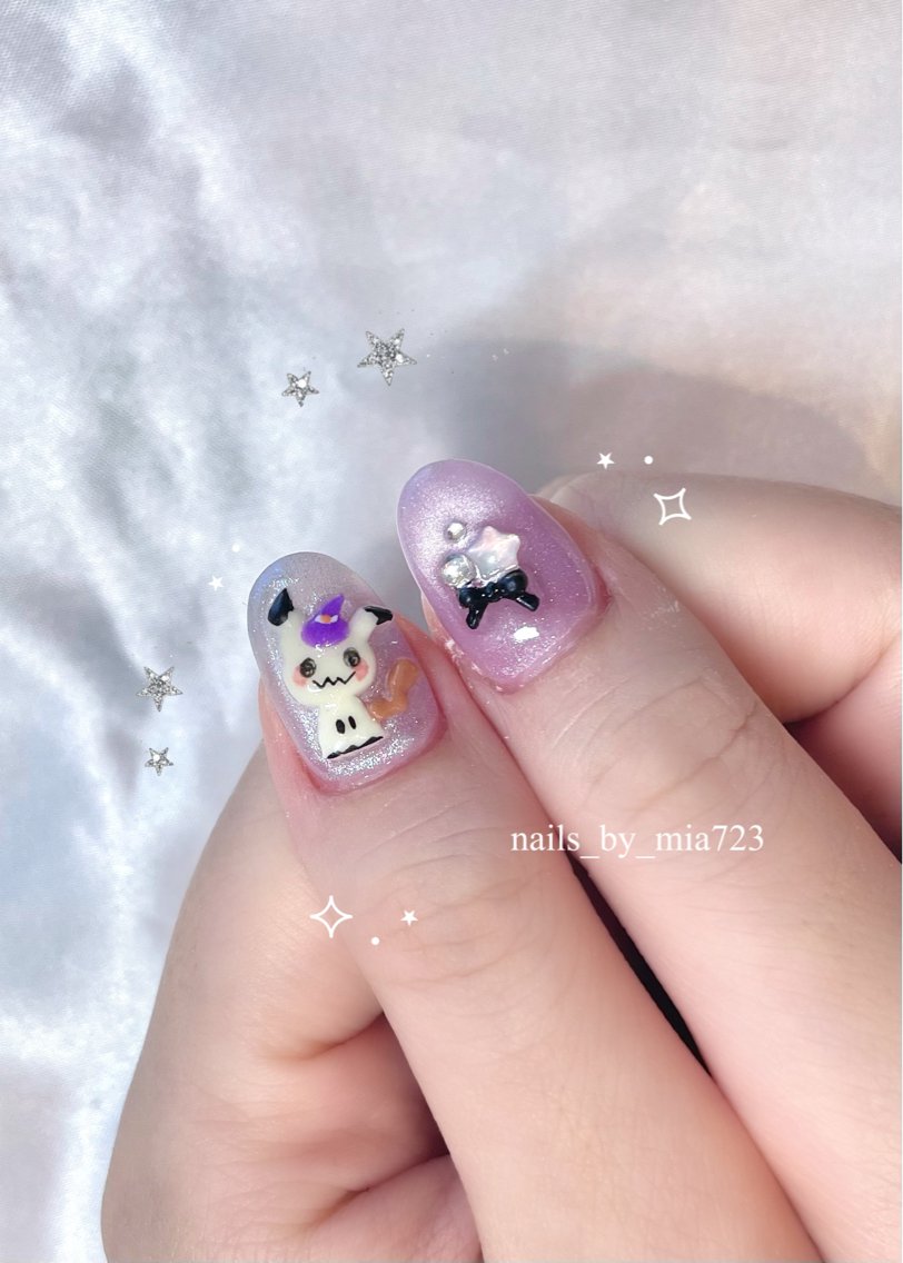 ネイル ハロウィン ハンドネイル Mia ⊹ ࣪ ˖ ໒꒱のネイルデザイン