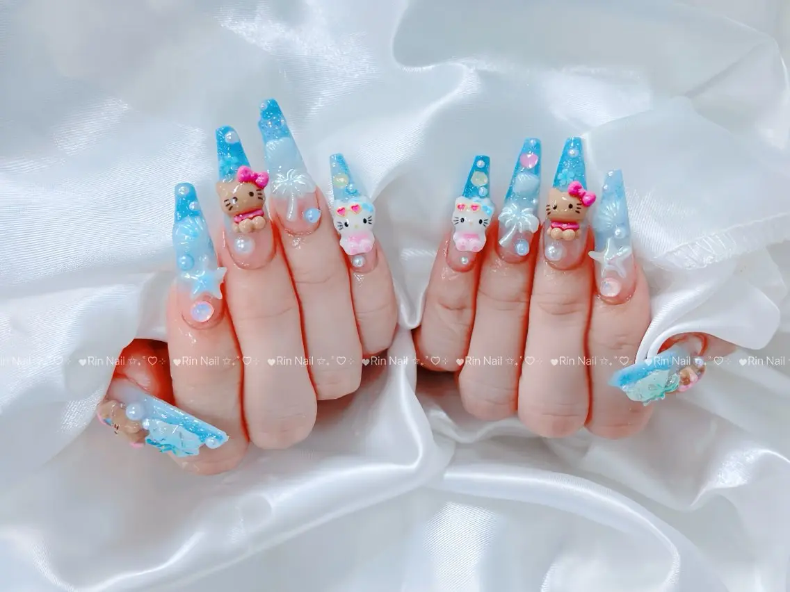 ネイル クリアネイル ドット フットネイル ジェルネイル グリーン ハンドネイル Rin Nail 新大久保店のネイルデザイン