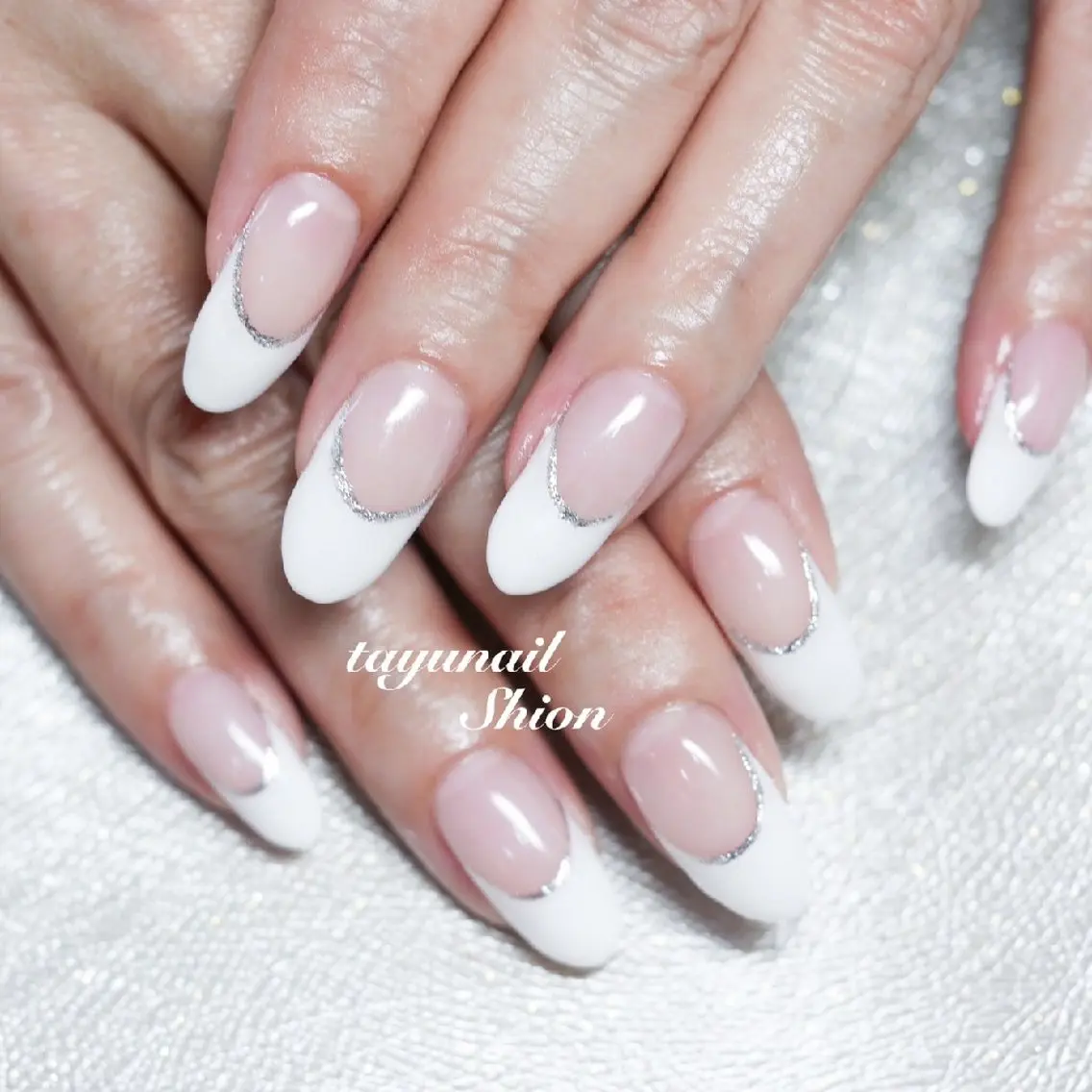 ネイル フレンチネイル ジェルネイル ロングネイル パラジェル シンプルネイル ネイルサロン 【たゆnail】のネイルデザイン