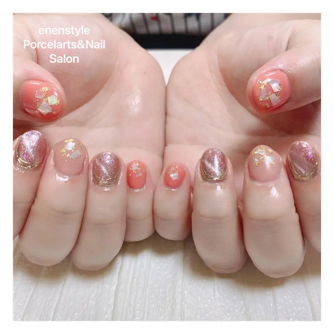 ショート ネイル ハンドネイル 🐾enen style 🐾のネイルデザイン