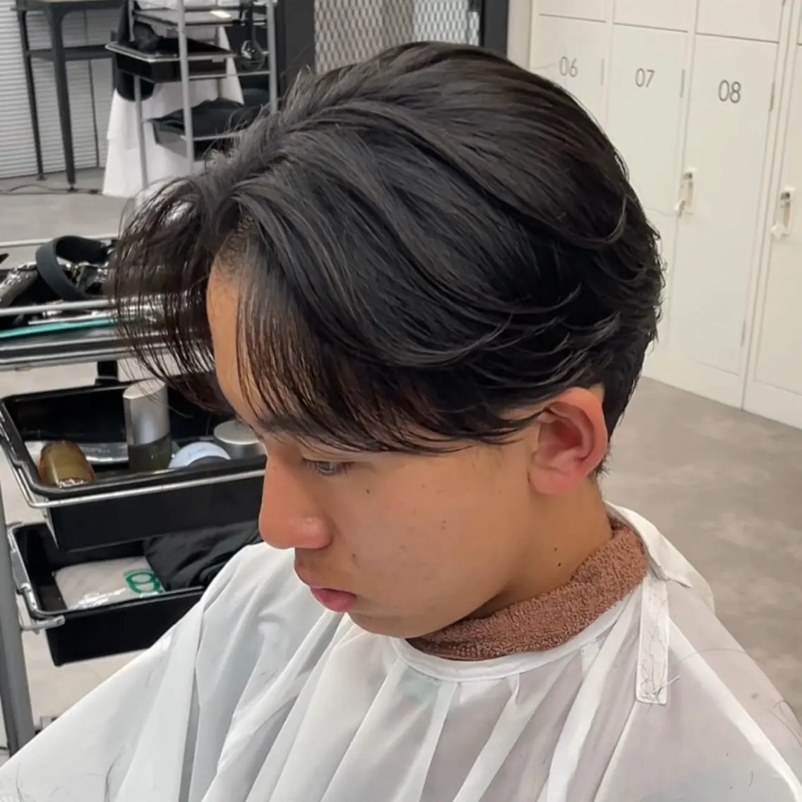 メンズ シャドウパーマ／骨格 矯正カット　トモキのヘアスタイル