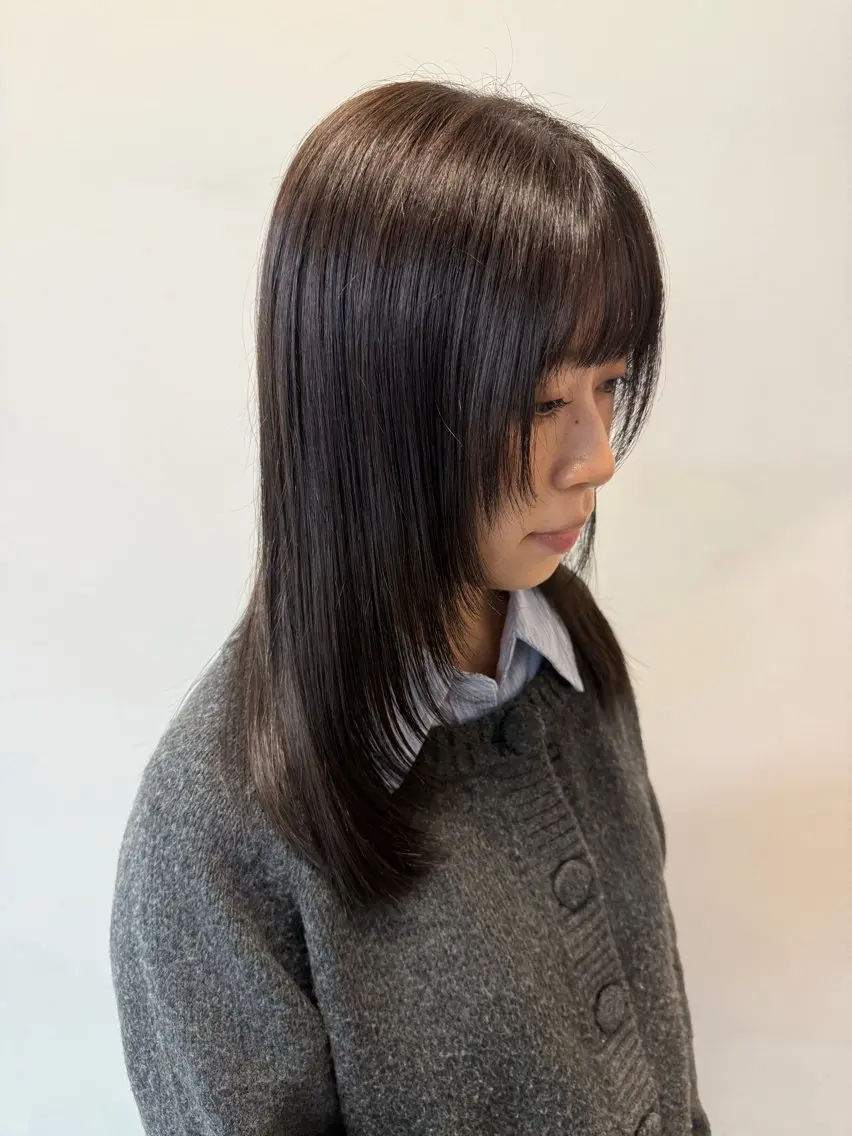 カット+カラー+髪質改善ストレート+バイカルテトリートメントの写真