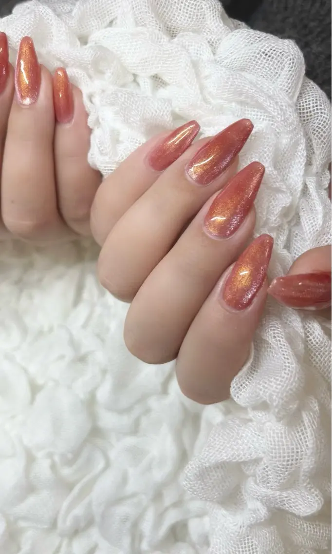 ネイル フラッシュネイル ジェルネイル マグネットネイル ワンカラーネイル パラジェル シンデレラサロン💅 ほみのネイルデザイン