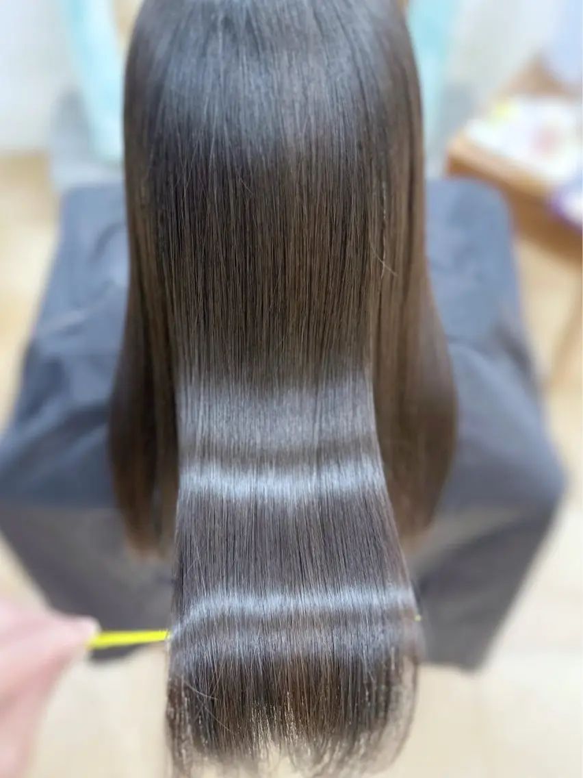 ロング ロング 縮毛矯正 縮毛矯正 dolphin ownerのヘアスタイル