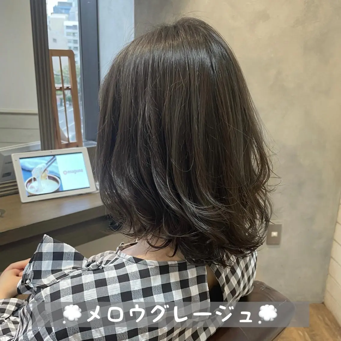 ミディアム カラー ヘアアレンジ ベージュカラー 透明感カラー グレージュ イルミナカラー 韓国風ヘア 💖透明感カラー💖 mayukoのヘアスタイル