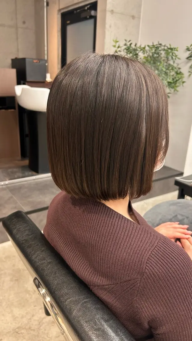 ミディアム 縮毛矯正 カット 縮毛矯正 ボブ/暖色カラー 🎧 kei 🎀のヘアスタイル