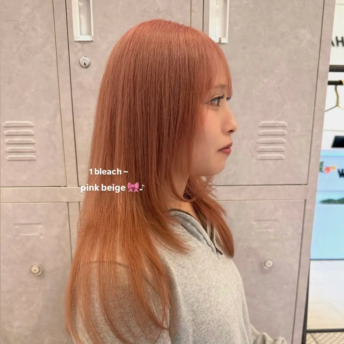セミロング カラー ベージュカラー ハイトーンカラー ピンクカラー ピンクベージュ ヘアカラー モデル様募集中❕ ayumiのヘアスタイル