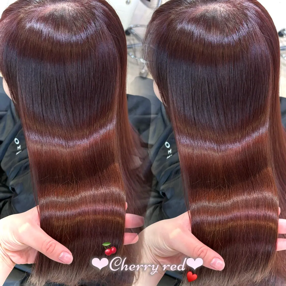 ロング カラー レッドカラー カット ヘアカラー トリートメント 新宿/艶カラー 🎀韓国ヘアKANAのヘアスタイル