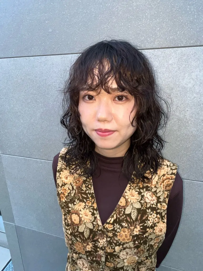 ロング パーマ レイヤーカット カット パーマ 似合わせパーマ/ 山本銀次郎のヘアスタイル
