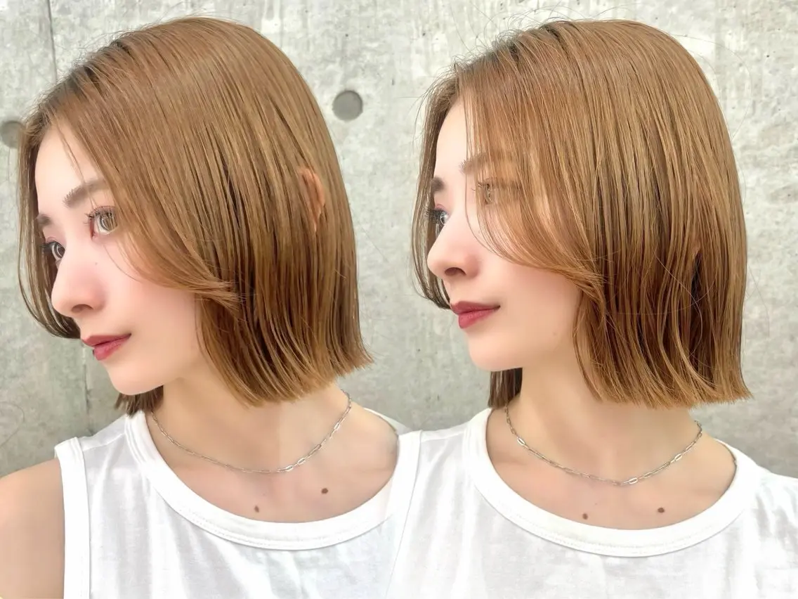 ミディアム ヘアカラー トリートメント 上品♡ボブ/レイヤー /艶髪🌷村松優斗のヘアスタイル