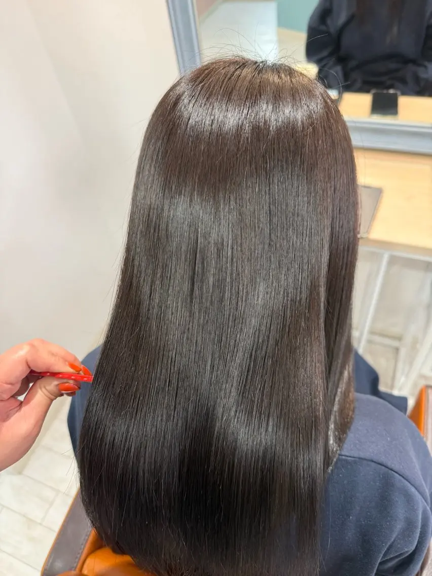 セミロング カット ヘアカラー トリートメント 🍊髪質改善🍊縮毛 矯正🍊濱野紗奈🍊のヘアスタイル