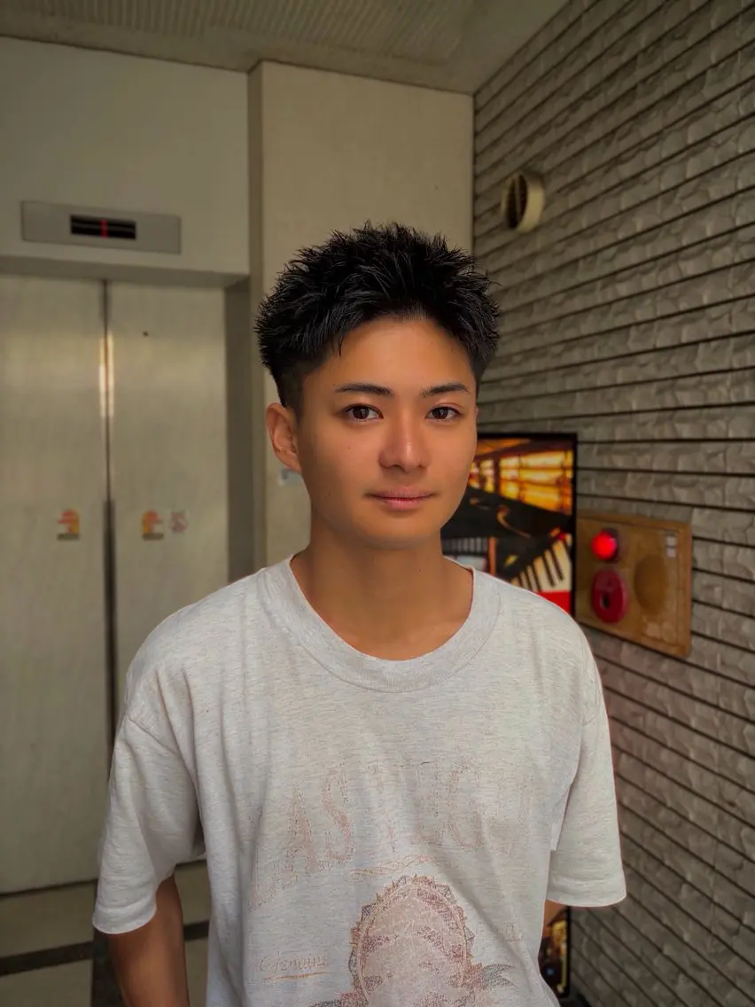 ショート メンズ スパイキーショート ショートヘア カット UMM daichi メンズパーマのヘアスタイル
