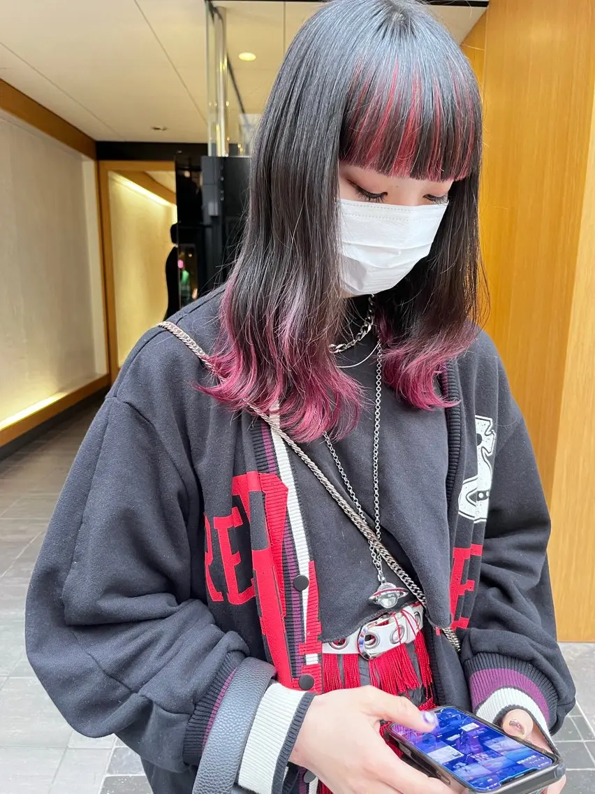 ミディアム カラー ヘアカラー トリートメント 堺 鳳 ママ美容師 yukariのヘアスタイル