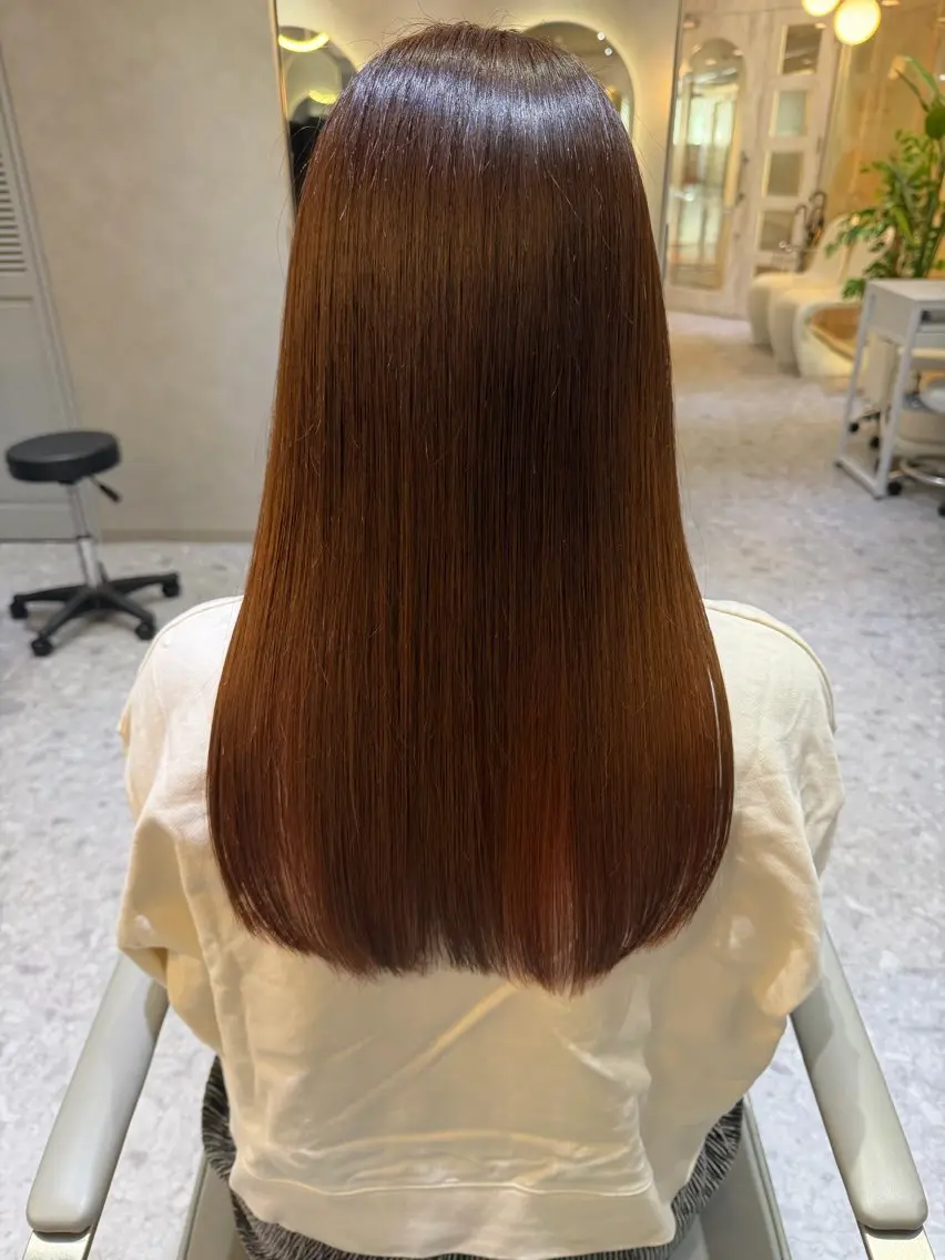 セミロング カラー ヘアカラー トリートメント 🎀髪質改善/艶髪/ 艶カラー🎀浅田涼風のヘアスタイル