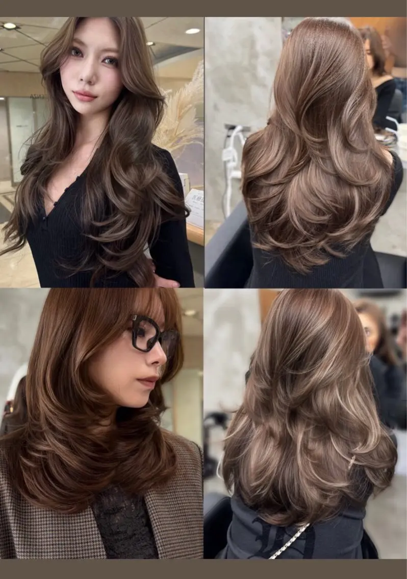 ミディアム カット ヘアカラー ESSENZA 秋山のヘアスタイル