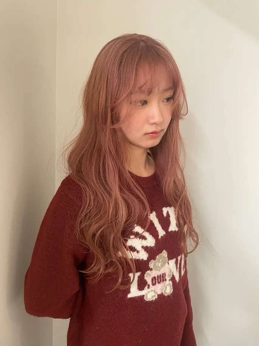 ロング カラー ヘアカラー トリートメント ヘアセット ブリーチモデル/ カットモデル/Riaのヘアスタイル