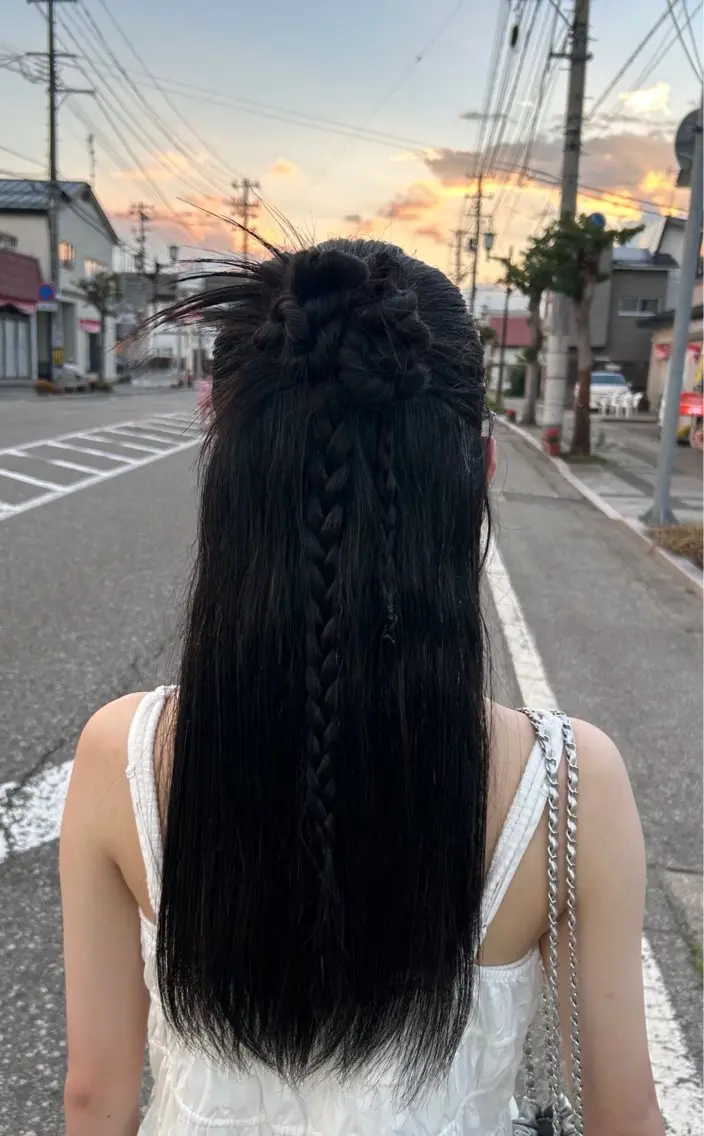 ヘアアレンジ ハーフアップ 似合わせショート✨ KIMIYOのヘアスタイル