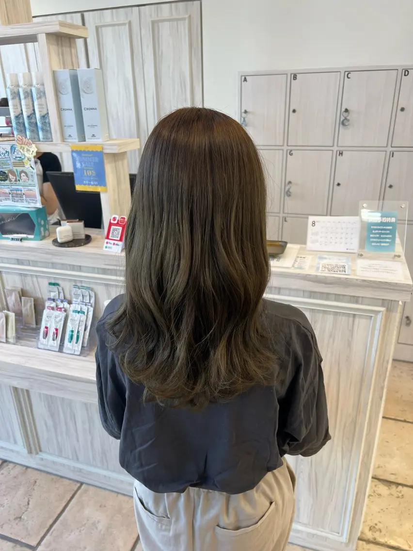ロング カット ヘアカラー トリートメント 門脇 真生人のヘアスタイル