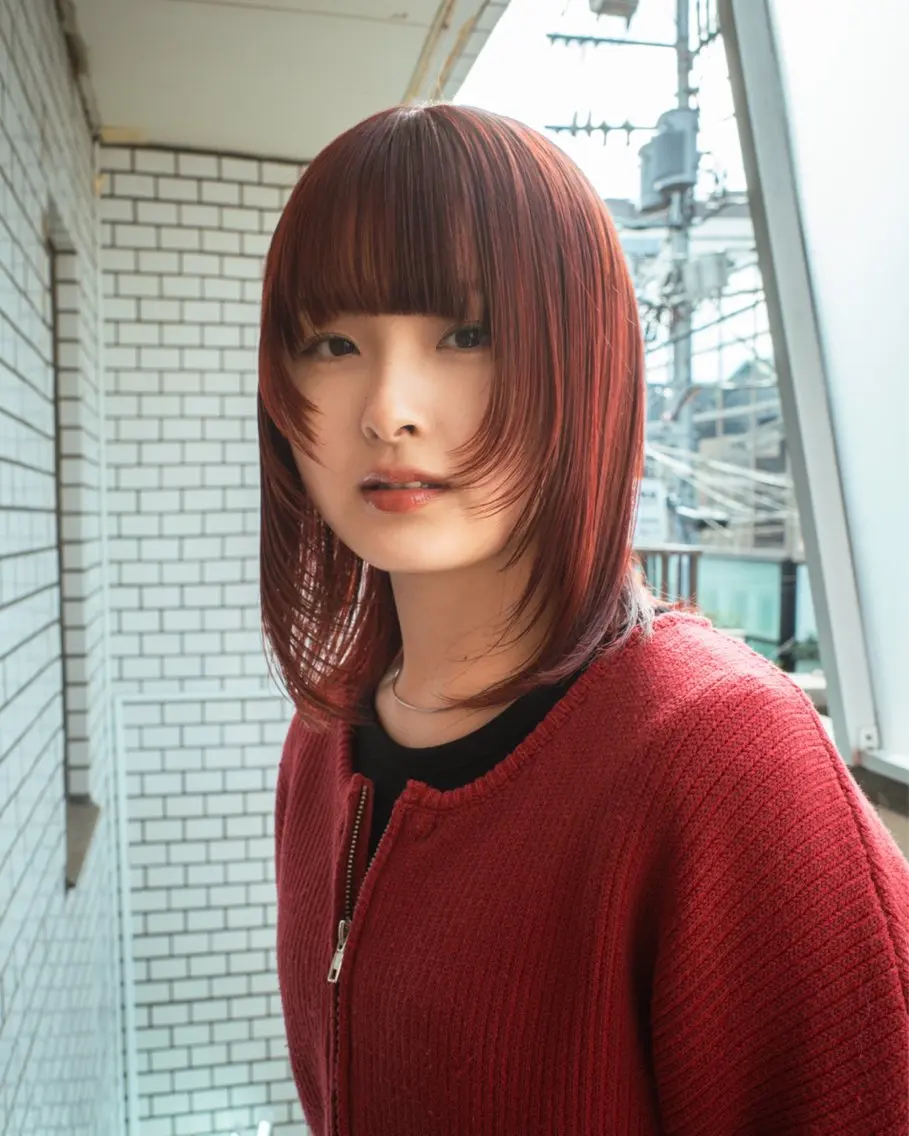 ミディアム カラー カット ヘアカラー レイヤー/パーマ /ウルフ/nabeのヘアスタイル