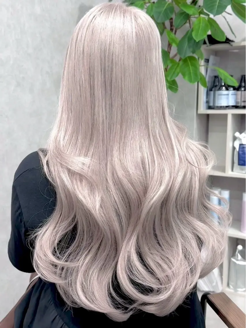 ロング カラー ブリーチ ブロンド ハイトーンカラー ホワイトブロンド ヘアカラー 池袋ホワイト‎🤍 ブリーチ/shunのヘアスタイル