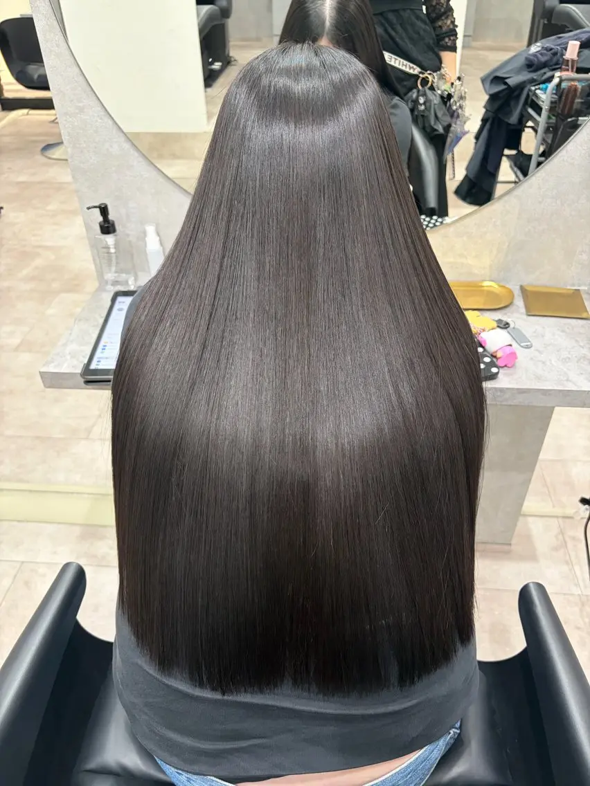 ロング 縮毛矯正 松本 心優のヘアスタイル