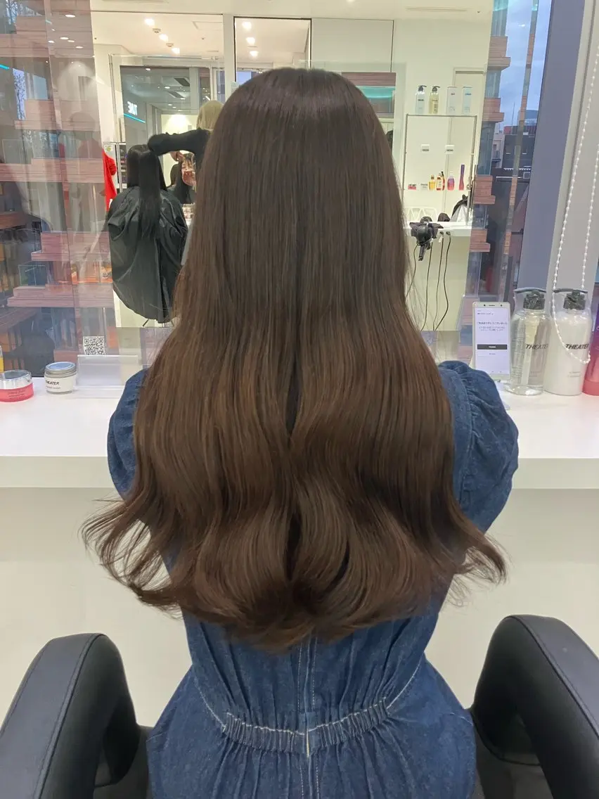 ロング カラー ヘアアレンジ 💓色落ちまで綺麗な 垢抜けカラー💓のヘアスタイル