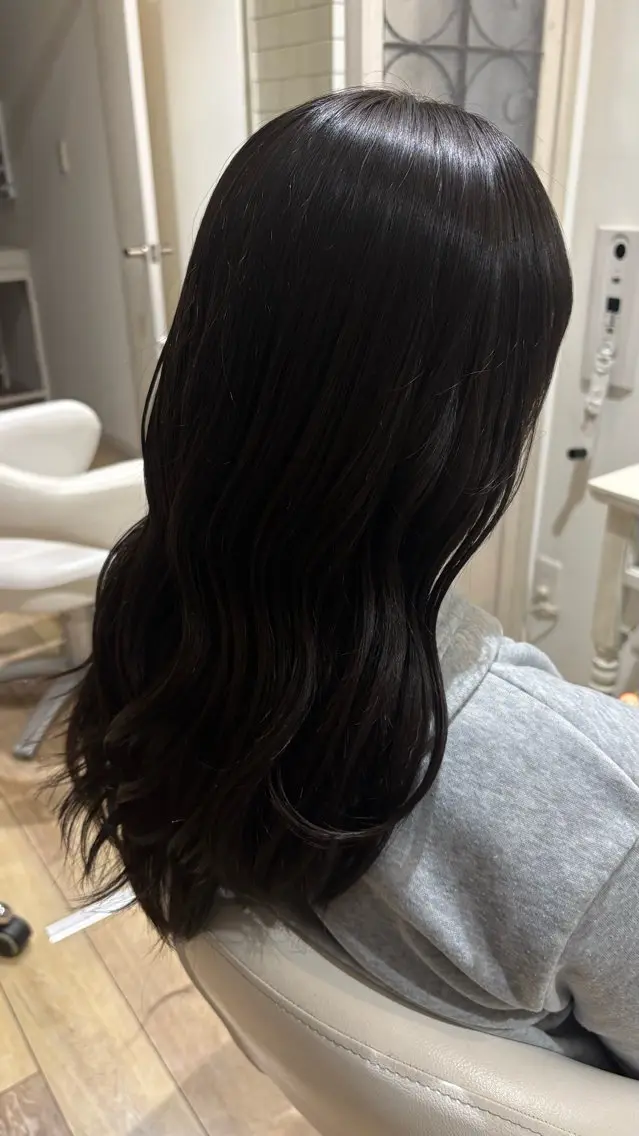 ミディアム カラー 似合わせ 顔周りYUUGAのヘアスタイル