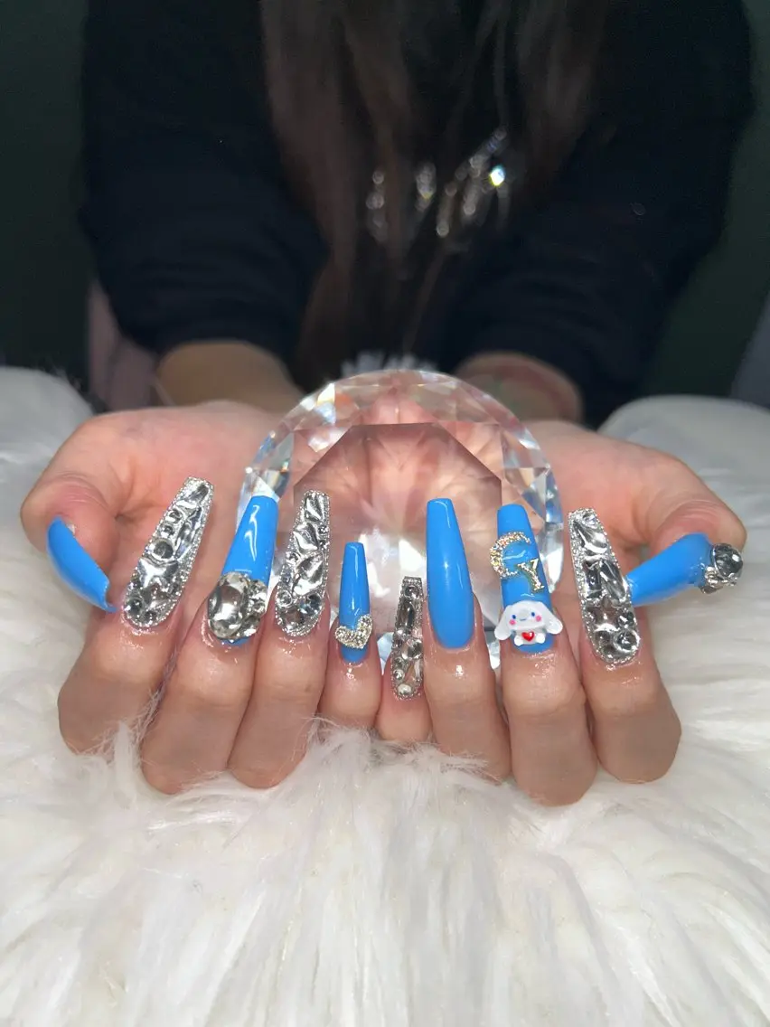ネイル アートネイル オーロラネイル チークネイル 長さ出し フットネイル Chan nailsのネイルデザイン