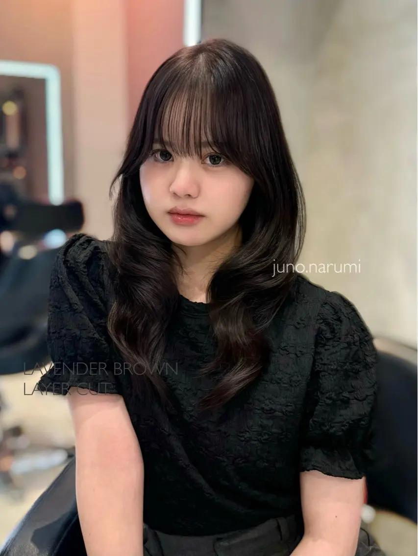 ミディアム カラー カット ヘアカラー トリートメント 韓国技術習得者🩰 narumi🤍のヘアスタイル