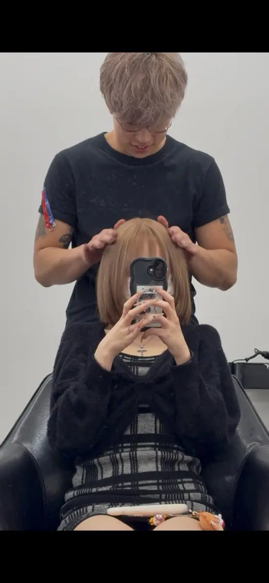 カラー ブリーチ ダブルカラー 髙橋 欽春のヘアスタイル