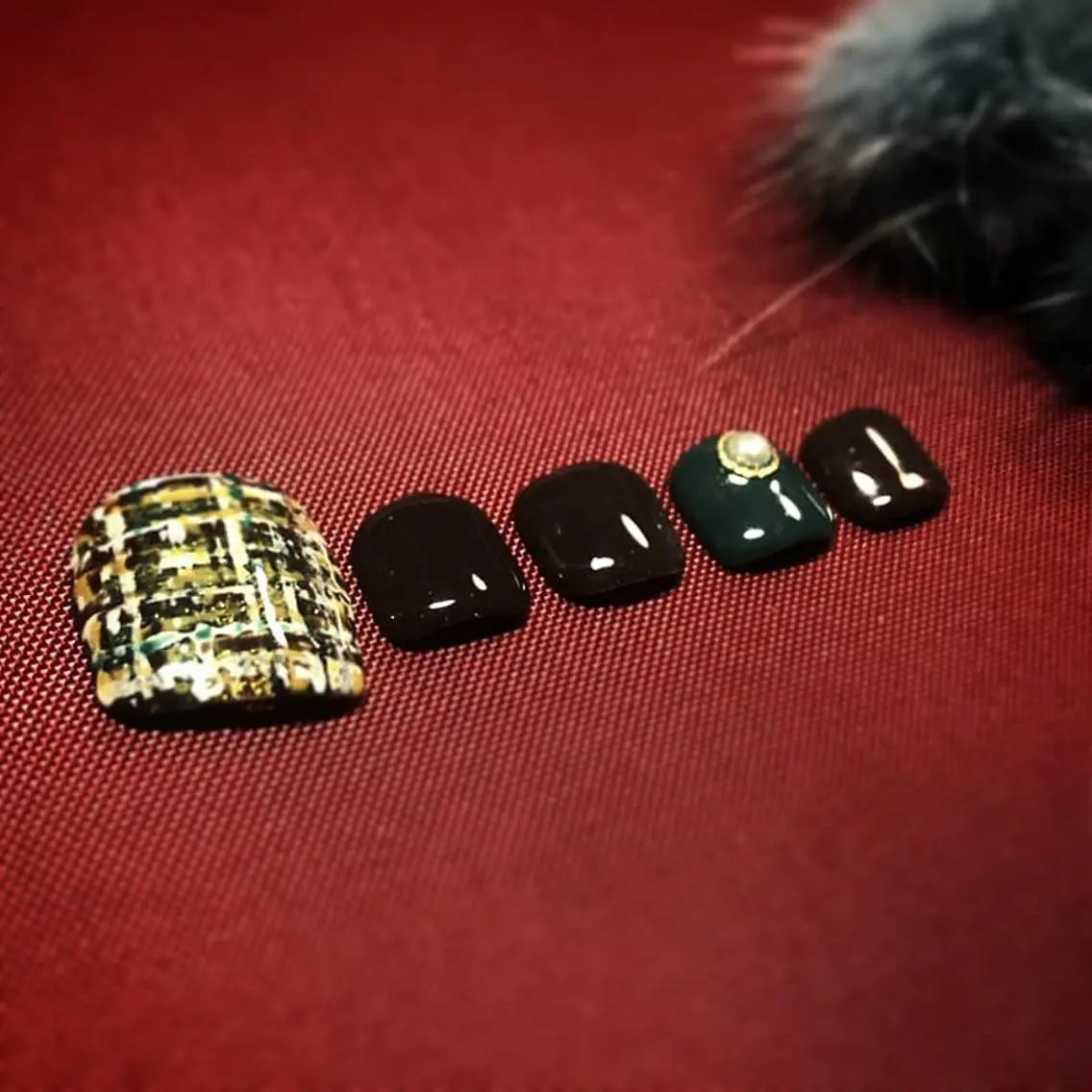 ネイル ツイードネイル フットネイル lylynail YUUKAのネイルデザイン