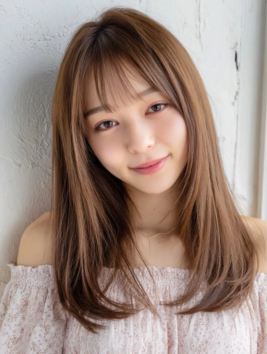 セミロング レイヤーカット Link mili ゆうすけのヘアスタイル