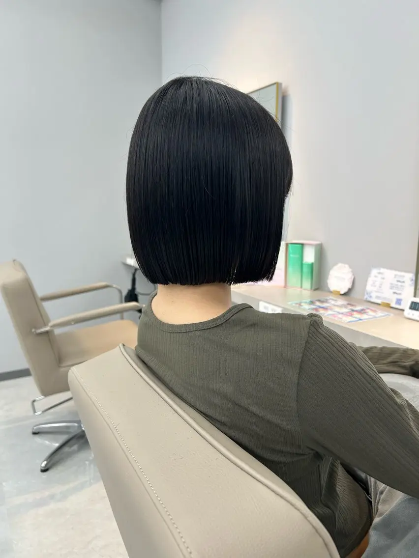 ミディアム カット トリートメント 山﨑 燦人のヘアスタイル