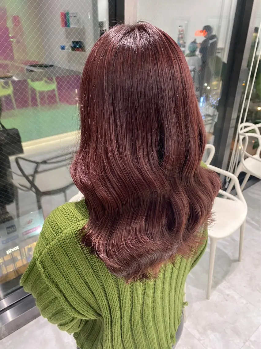 セミロング カラー パーマ ヘアアレンジ メンズ 🤍透明感カラー🤍 似合わせ🤍AINEのヘアスタイル