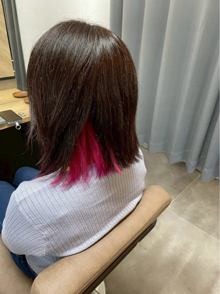 ミディアム カラー 梨沙_ 蘇我2号店のヘアスタイル