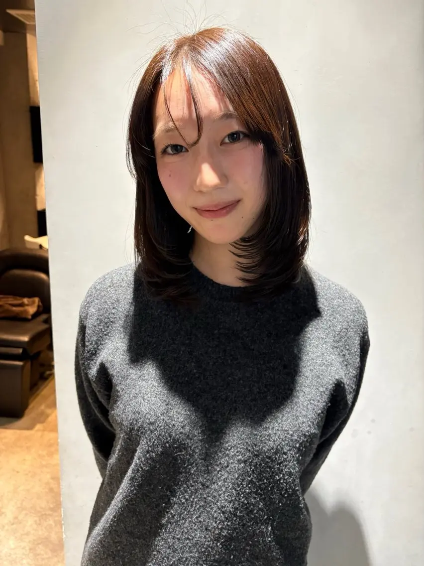 ミディアム カラー Juna✂️ レイヤー / ボブのヘアスタイル