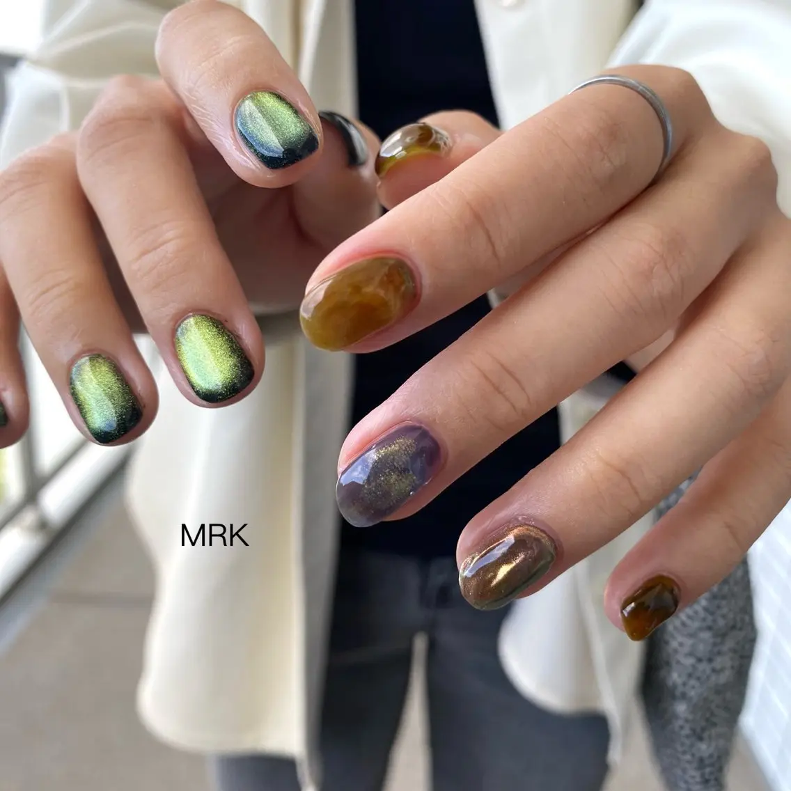 ネイル ミラーネイル ニュアンスネイル MARUKO nailのネイルデザイン