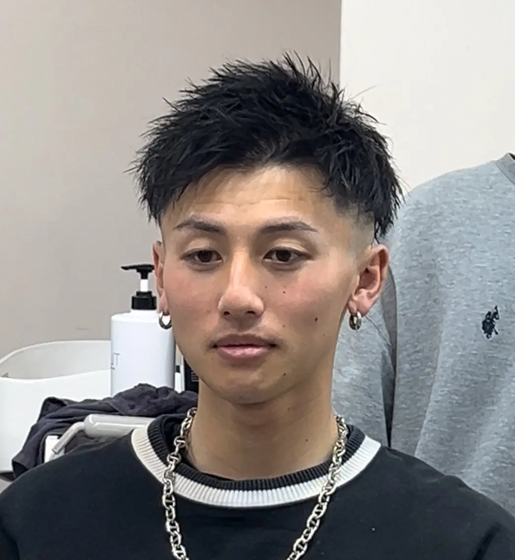 ショート パーマ メンズ カット パーマ 渋谷【メンズ職人】 ツイスパ・メッシュのヘアスタイル