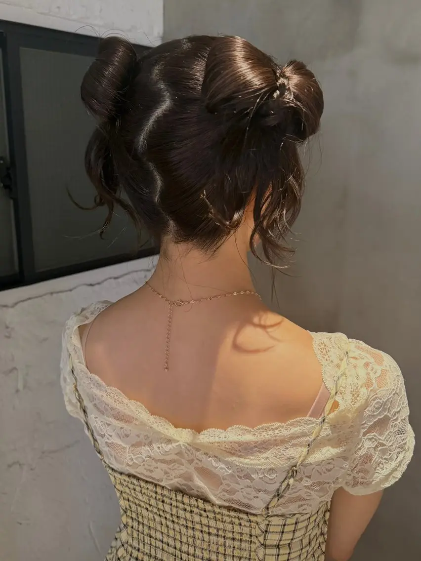 ミディアム ヘアセット 江渕 明未のヘアスタイル