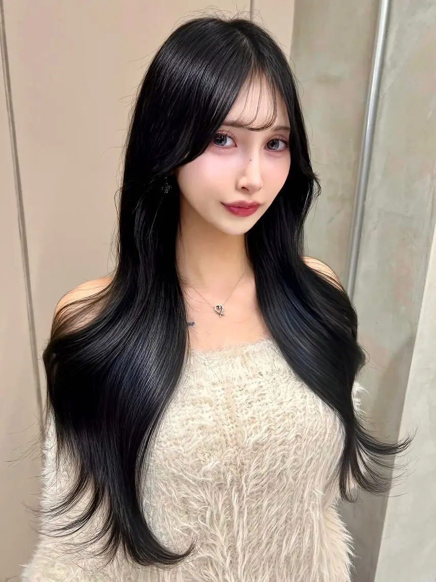 ロング カット ヘアカラー トリートメント ヘッドスパ ヘアセット 🫧レイヤー髪質改善 ×艶カラー🫧清野のヘアスタイル