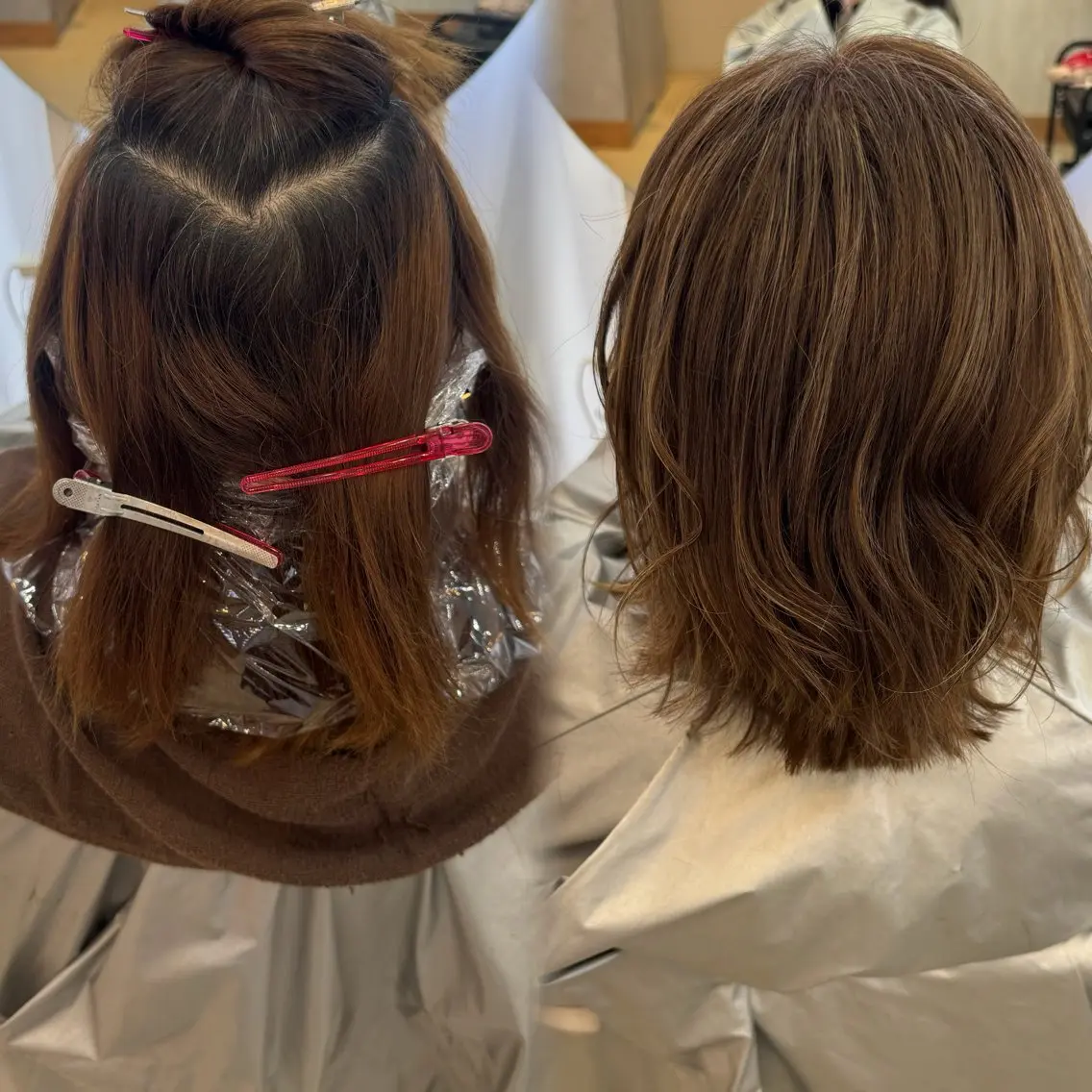 セミロング ハイライト Agu hair 粉河のヘアスタイル