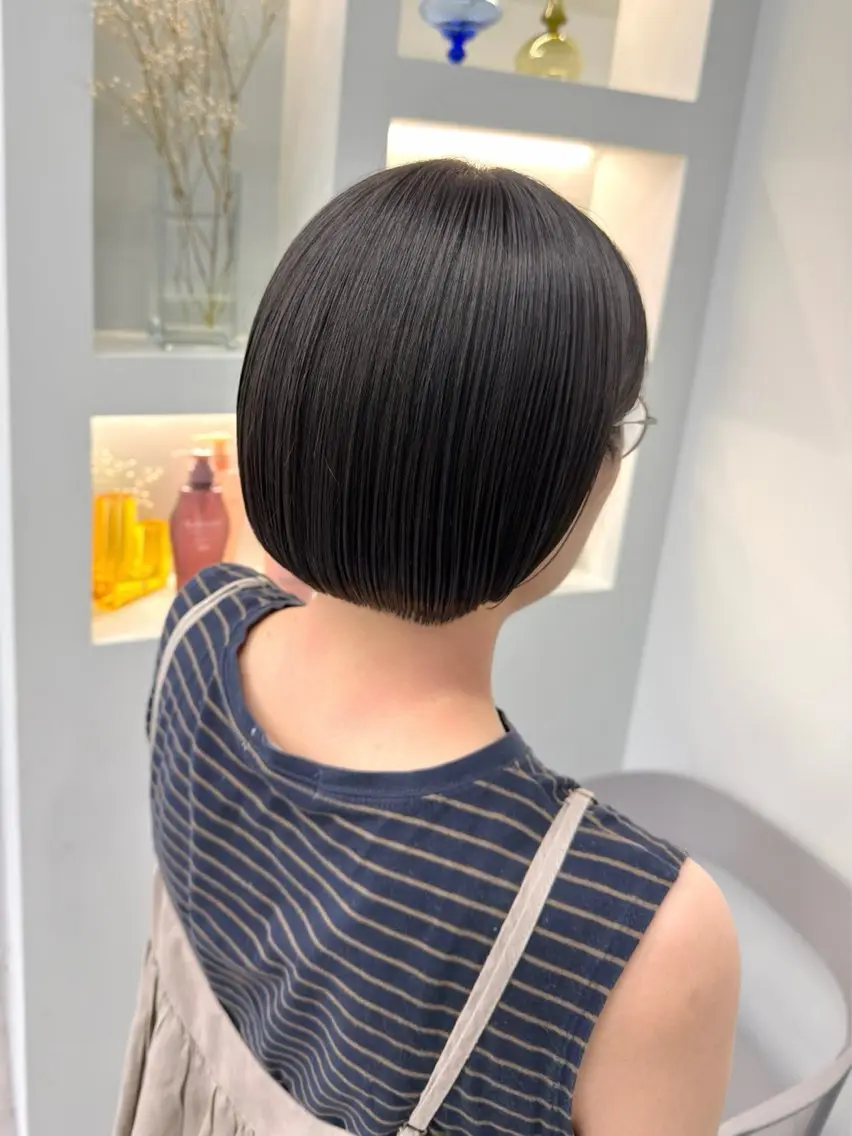 ショート ボブ カット 挟間  直人のヘアスタイル