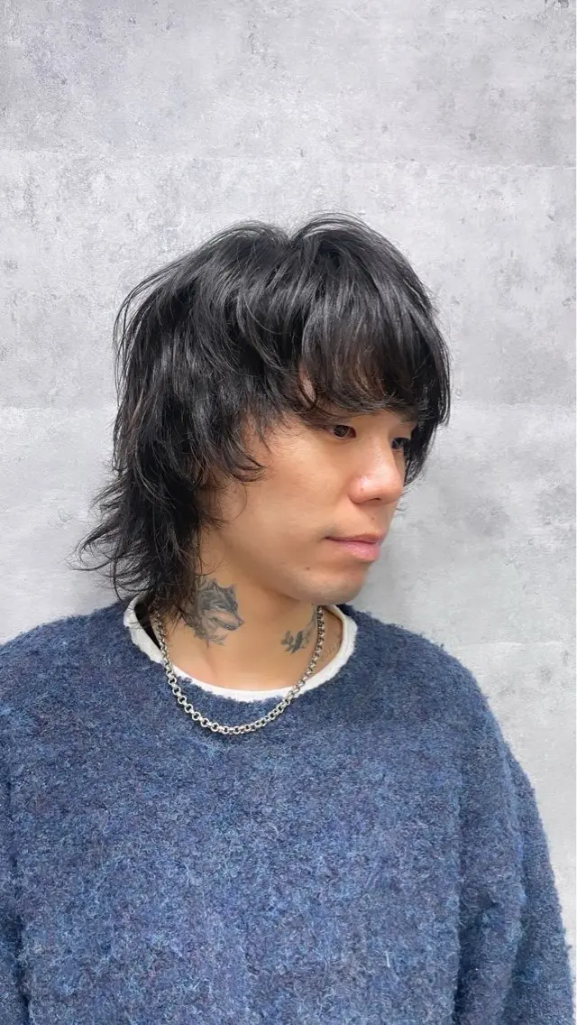 ✴︎メンズカット　【ウルフ】＋ケアシャンプーの写真
