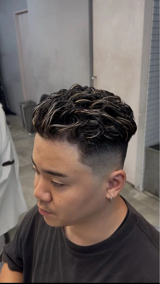 カラー パーマ メンズ 【刈部倶楽舞】 福岡 大芽のヘアスタイル