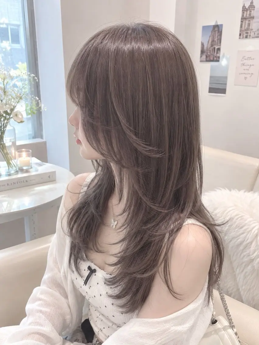 ロング カット ヘアカラー トリートメント 韓国レイヤー/ 💎Tomoya💎のヘアスタイル