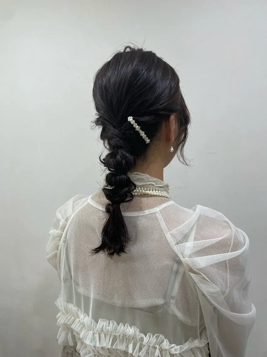 ロング ヘアアレンジ ヘアセット 韓国風パーマ/ヘア セット/店長みづきのヘアスタイル
