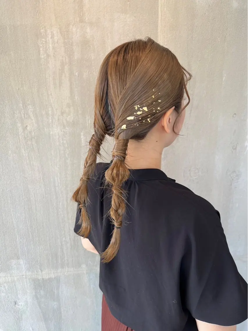 カラー ベージュカラー ダブルカラー ミルクティーベージュ ヘアカラー くろだ まみのヘアスタイル