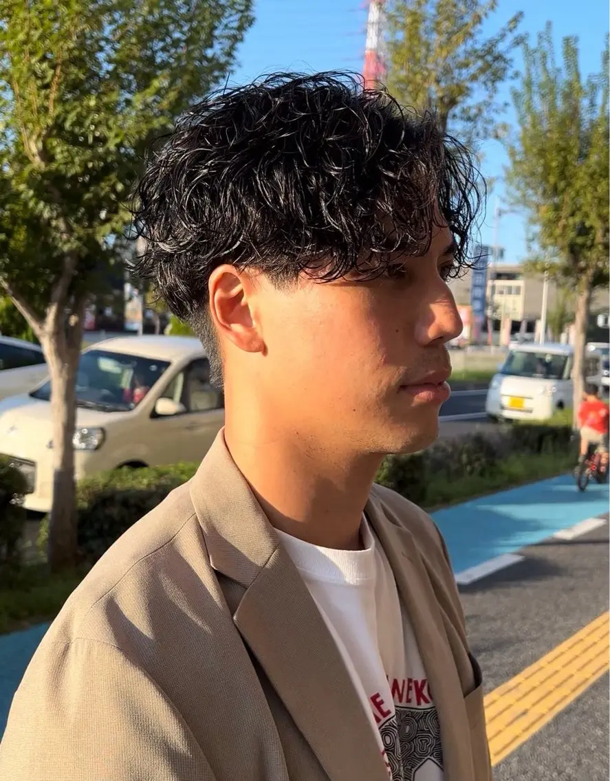 パーマ メンズ カット 坂口 翔のヘアスタイル
