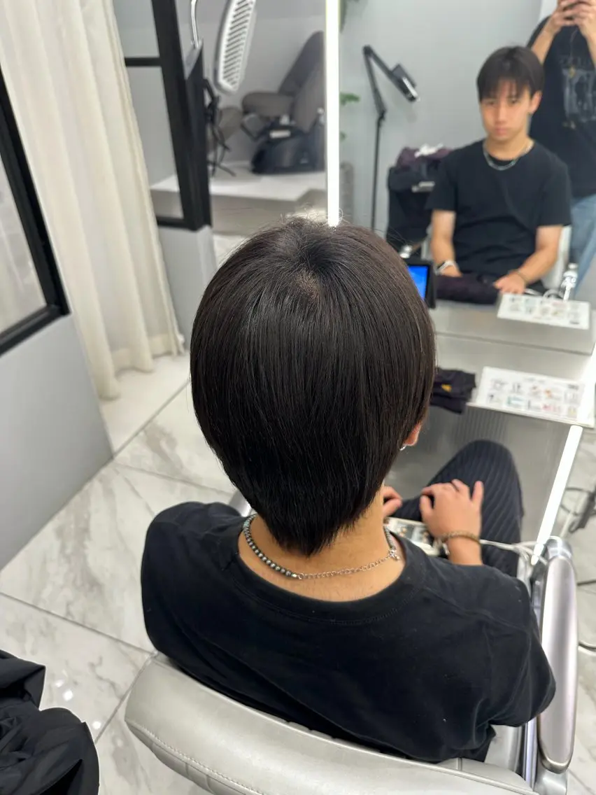 ショート 縮毛矯正 ハイトーン✖️ 縮毛矯正シュンペイのヘアスタイル